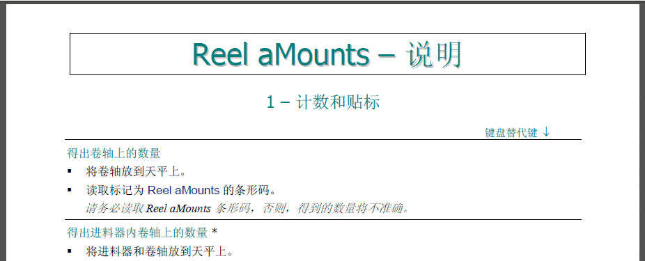 Reel aMounts instructions in Chinese